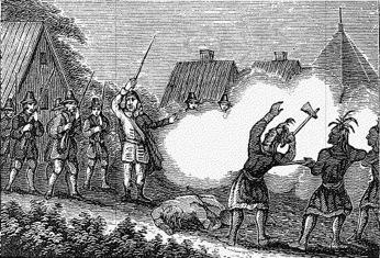 The Native Americans and colonists began attacking each other s villages.