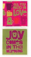 Peace, Love, Coffee Coasters, Set of 4 Juego de 4 Posavasos Peace,