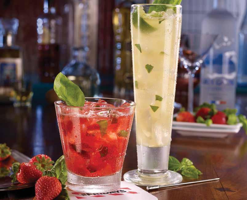 NEW Strawberry Basil Margarita & Grey Goose Cooler Selection varies by location.