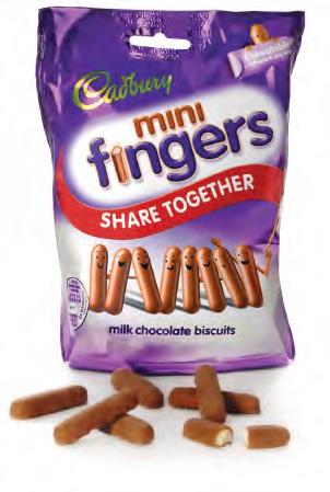 HOT DRINK Cadbury Mini Fingers share bag 125g 3.