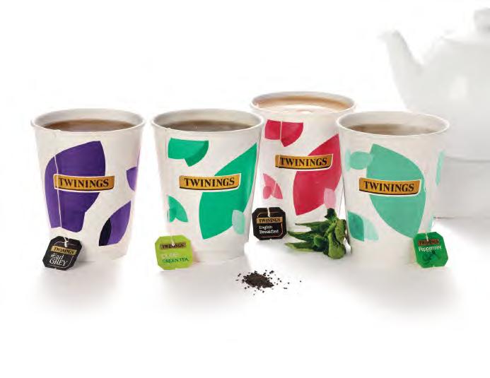 HOT DRINKS CAFÉ TWININGS EARL GREY TEA Delicate lemon and bergamot flavour. TWININGS PURE GREEN TEA A clean, light and fresh pure green tea. Best enjoyed without milk.