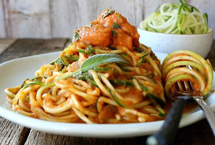 2. Instead of Pasta, Use Spiralized Zucchini This low-carb veggie from the squash family has a mild enough flavor to make it the perfect base for many meals.