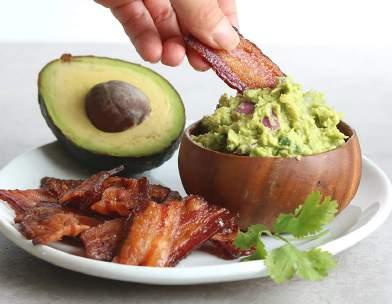 Mashed avocado can be paired with puréed cauliflower to make a delicious hummus-like dip perfect for pairing with celery, raw cauliflower and broccoli, and other Keto chip alternatives. 7.