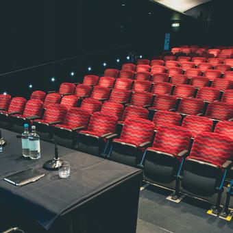 events. This state of the art screening room, and its adjoining Foyer space, provide a slick backdrop for your conferencing and event needs.
