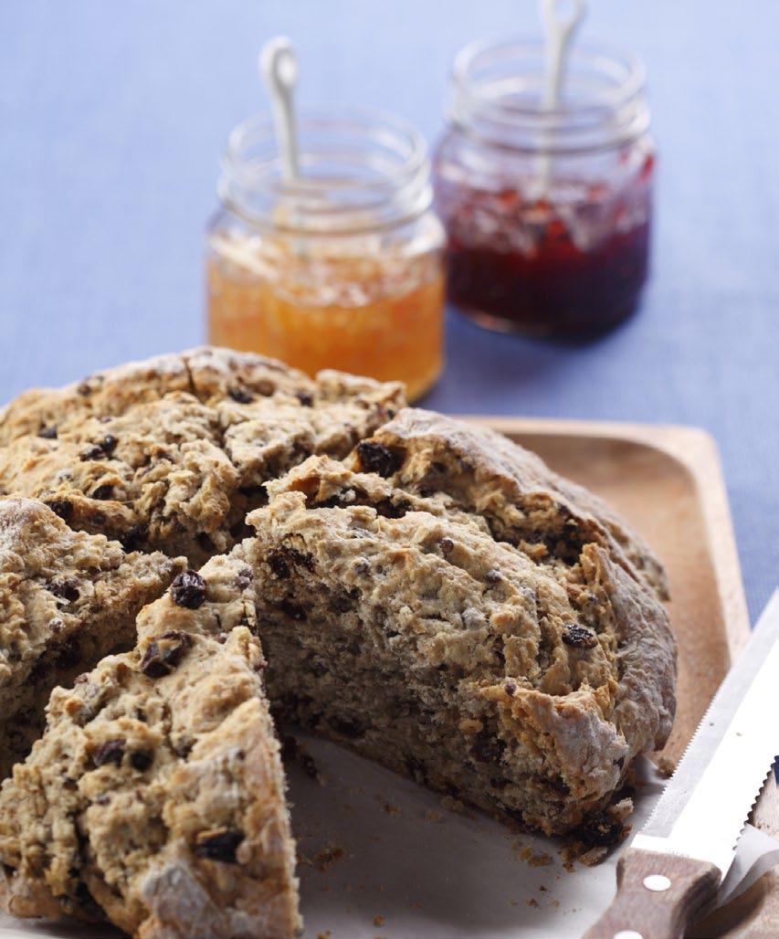 TM IRISH SODA BREAD WITH RED LENTILS ¼ cup (60 ml) dry red lentils 2 cups (500 ml) all-purpose flour 2 cups (500 ml) whole wheat flour ½ cup (125 ml) old fashioned (large flake) oats 2 tsp (10 ml)
