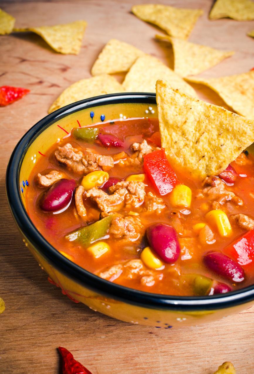 Slow Cooker Taco Soup COOK TIME: 4-6 hours.