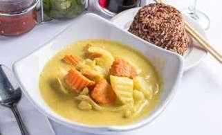 Simmered in creamy panang curry with coconut milk Mango Curry Sweet mango, bell