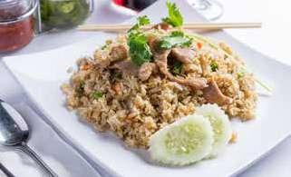 Fried Rice Lunch Special All Fried Rice 10.25 Protein choices: beef, pork or chicken. Vegetarian options: tofu or veggies only. Add 3 for seafood, shrimp or fish.