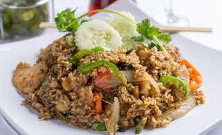 99 Thai Basil Fried Rice Thai Basil Fried Rice Wok fried with egg, onion, bell peppers and sweet Thai basil 14.