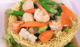 Chow/Lo-Mein Wok w/ Sprouts, Mushrooms, Carrots, Veggies, Chicken / Beef / Seafood or Combination 160 160.