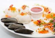 BÁNH XÈO ĐỒ BIỂN Seafood Sizzling Crepe Served w/asian