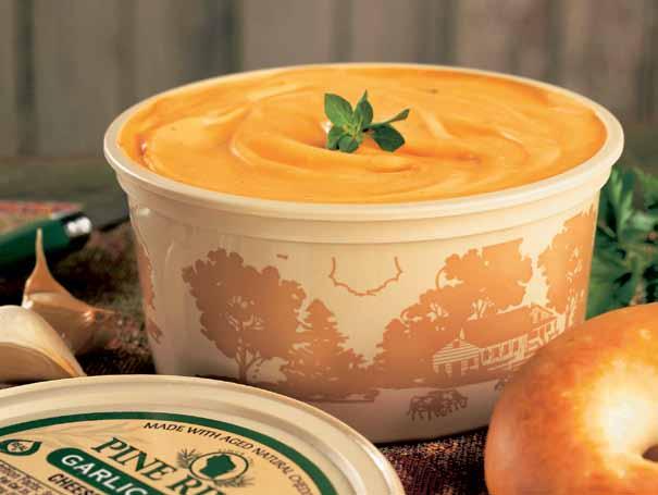 00 Sharp Cheddar Cheese Spread Queso cheddar fuerte This buttery and mellow Cheddar cheese spread is our most popular flavor. 12 oz. cup. 4553 $9.