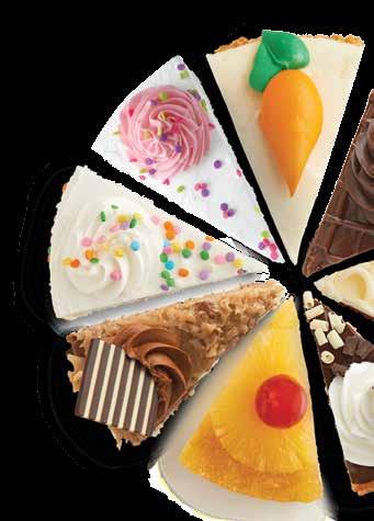 desserts Mile High Cheesecake Available in cherry, strawberry, turtle, blueberry or assorted 1 slice 3.99 Decadent Chocolate Cake or Chocolate Eruption Cake 1 slice 3.99 12 slices 45.00 12 slices 45.