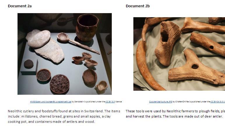 2a Based on the images and description above, describe the technology used during the Neolithic