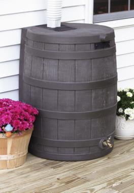 The flat-back design is one of the most convenient features as it allows your barrel to sit right up against your home so you don't have to worry about purchasing excess downspout parts.