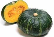 May be matured on the vine for a winter keeper. A RARE HEIRLOOM. Pkt (20 seeds) $1.95, 20 g $6.25, 100 g $13.95 3126 Delicata. (90 days) Colourful winter squash with green stripes and flecks.