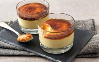 COPPA CATALANA Creamy custard topped with caramelized sugar. ITEM CODE: 1987 9 Servings/case NET WT. 2 lbs 12.4 oz - 1.26 kg NET WT.
