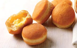 5-2 hours at room temperature BOMBOLONI CREAM A soft, fluffy fried dough filled with pastry cream and rolled in