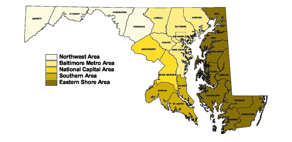 MARYLAND Regions and Political Subdivisions The services and facilities of the Maryland Department of Health (MDH) are operated on a non-discriminatory basis.