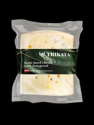 Trikata semi-hard cheese wheels Trikata semi-hard cheese with fenugreek this special treat is made from cow s milk, salted in brine and aged for 30/60 days.