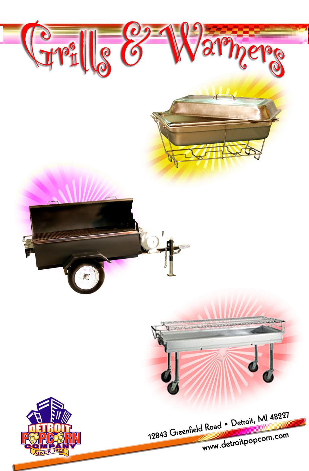 # 181 4 Piece Chafing Dish Set These units are ideal for any buffet style hot food dispensing. They are heated with sterno.