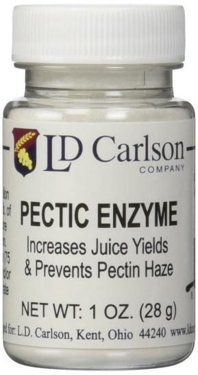 Pec4c enzyme Pec4n - natural carbohydrate found in apples and other fruits Enables jams to set and contributes to haze Pectoly4c or pec4c enzyme - enzyme that helps to precipitate pec4n from juice or