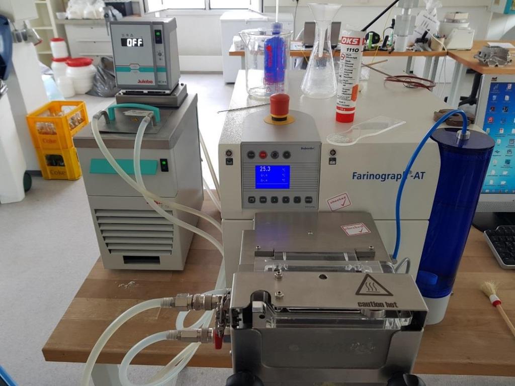 Brabender New Methods Gluten free and pseudo cereals Measuring the water absorption on kneadable (Gluten free) doughs with the Farinograph General Requirements: