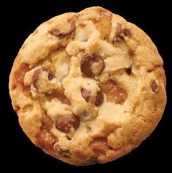 7280 White Chocolate Macadamia Cookie Chocolate blanco y nuez de Macadamia Loads of white chocolate chips and generous chunks of macadamia nuts make every bite of this delicious cookie absolutely