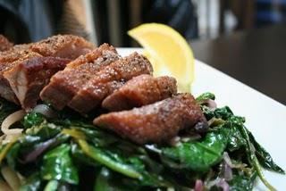 3. Duck Breast Spinach Salad with Ginger-Soy Vinaigrette 4 small duck breasts,