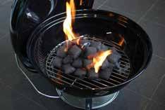 During this time, make sure that the lid is left off the barbecue and the vents are open. This allows more oxygen to reach the coals. 4.
