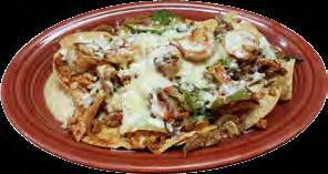 50 Fried corn tortilla chips topped with chicken or ground beef, cheese and your choice salsa verde or rojo. Served with lettuce, tomatoes, Add two eggs $1.50 A10 Nachos Supreme NEW!