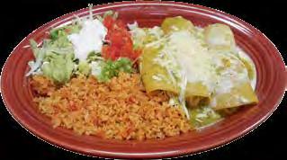 Served with lettuce, tomatoes, cheese, guacamole, rice and 3 flour tortillas. M10 Pollo con Crema M14 Pollo con Chorizo Combos All combos include rice and beans.