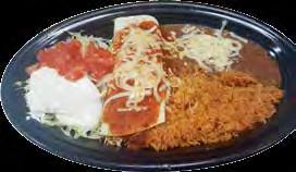 50 3 shrimp enchiladas topped with red sauce and melted cheese. Served with lettuce, pico de gallo, E2) Enchiladas Rancheras $9.