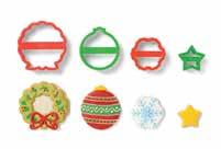 GINGERBREAD COOKIE CUTTER SET Set includes: