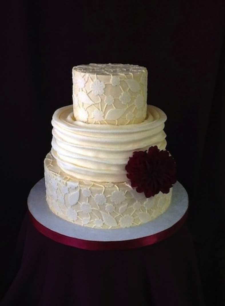 Ivory Buttercream-Frosted Cake with