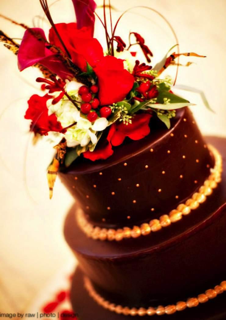Chocolate Ganache-Covered Cake