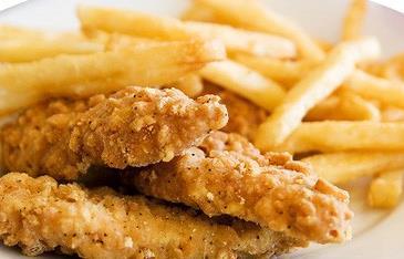 Chicken Tenders Golden fried chicken tenders, french fries, fruit cup, milk or juice $15 Corn Dog $15 Corn dog, french fries,