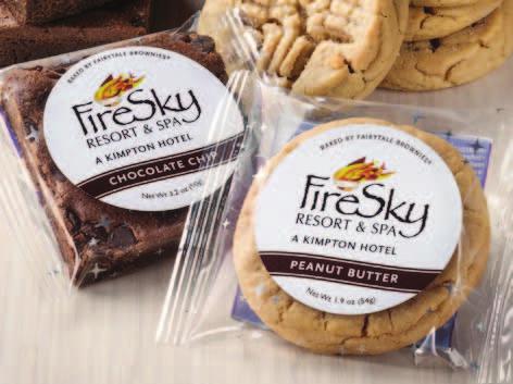 Featuring your full-color logo or message, these custom gourmet brownies and cookies