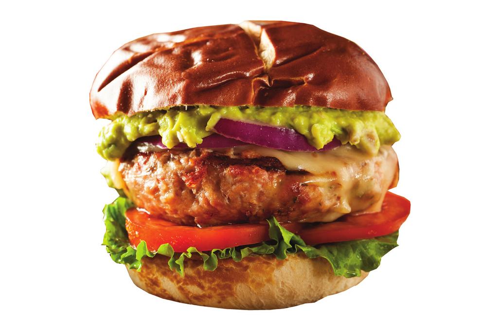Lightly seasoned. All natural Turkey Burgers contain no artificial ingredients. Turkeys raised with no antibiotics, added hormones or steroids. All beef 75/25 blend. Full-flavored, juicy, tender.
