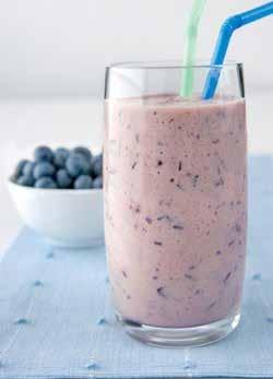 Blueberry Blast Smoothie ½ cup nonfat milk ½ cup nonfat