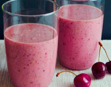 Cherry Berry Smoothie 1 cup frozen cherries 1 cup strawberries 1 cup kale
