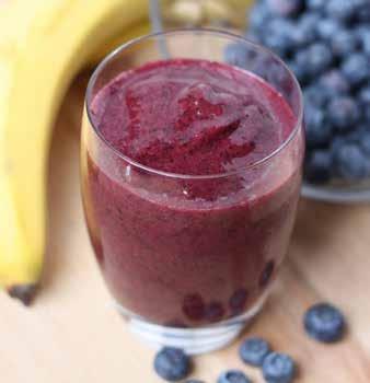 Banana Berry Smoothie 1 banana ½ cup blackberries 1 cup