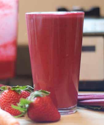 Beat Your Berry Smoothie 4 beets, cooked and peeled 3 cups strawberries, fresh 2
