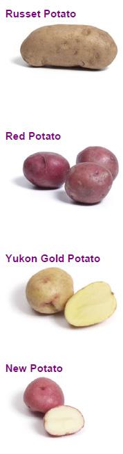 They are often used as an ingredient in soups, stews, casseroles, and other mixed dishes. Potato Varieties Available Potatoes are inexpensive and available year round.