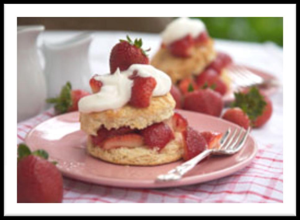 Strawberry Shortcake The aroma of buttery vanilla cake with notes