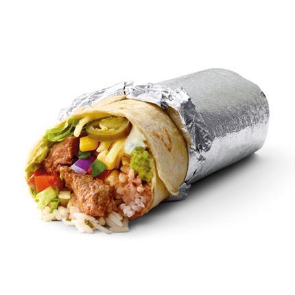 A Menu Item at Lunch A lunch burrito is