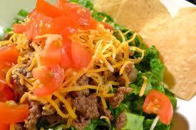 Salads Taco Salad with Baked Tortilla Chips & Juice 1 ounce of cheese 2 cups of shredded lettuce ¼