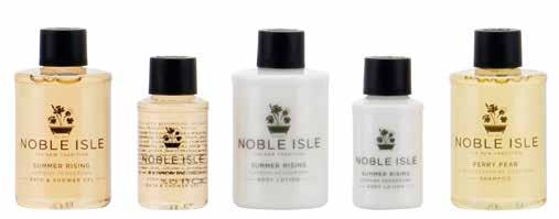 Page Cosmetics & Ancillaries Noble Isle British skincare brand Fragrance: Perry Pear, Summer Rising Notes of orchard fruits, rose, geranium,