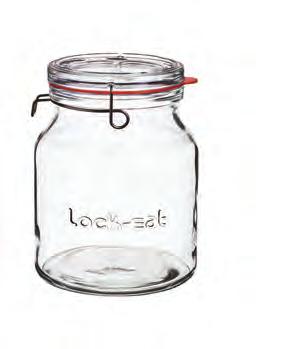 transparent glass jars and carafes.