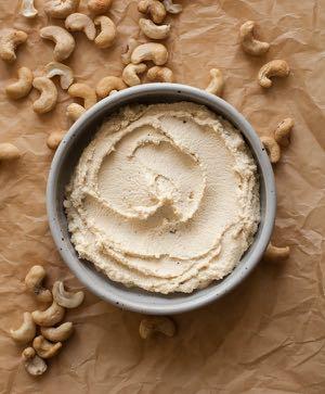 Cashew Cheese Spread 1 generous cup raw cashews, soaked for at least 2 hours (up to 10, or overnight, is fine), drained, and rinsed 2 tablespoons nutritional yeast 2 tablespoons freshly squeezed